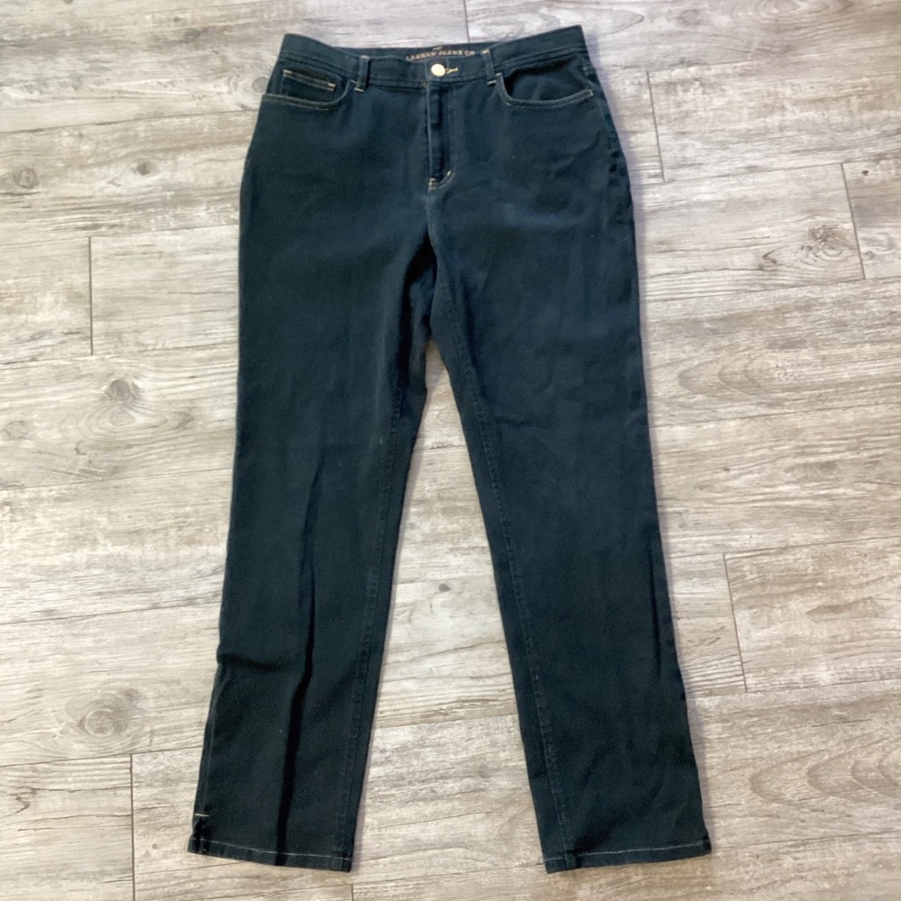 Lauren Jean Co by RL Women’s Black Straight Cut Denim Jeans